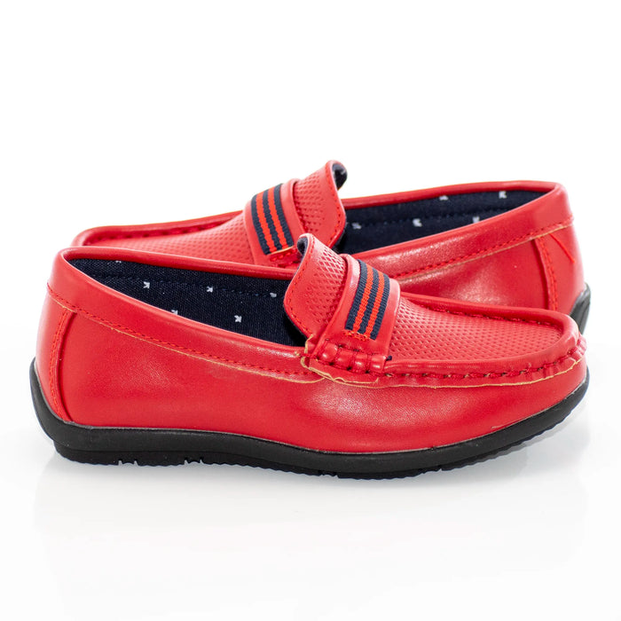 Red Textured Leather Kids' Driver