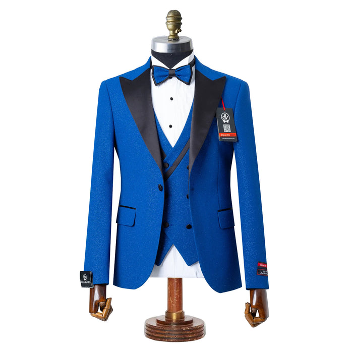 Dante | Royal Blue Glitter 3-Piece Tailored-Fit Tuxedo