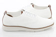 Men's White And Brown Oxford Lace Dress Sneaker