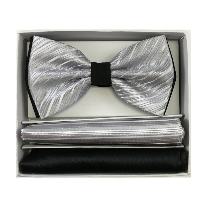 Two-Tone Bow Tie with Matching Hankies