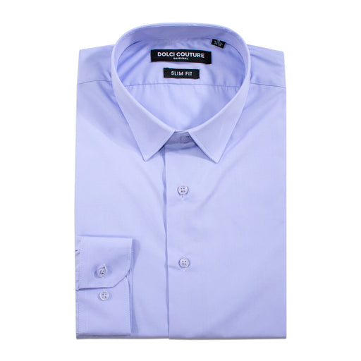 Men's Lavender Purple Stretch Slim-Fit Dress Shirt
