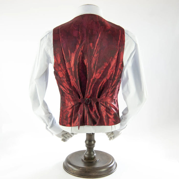 Red & Navy Plaid Designer Vest