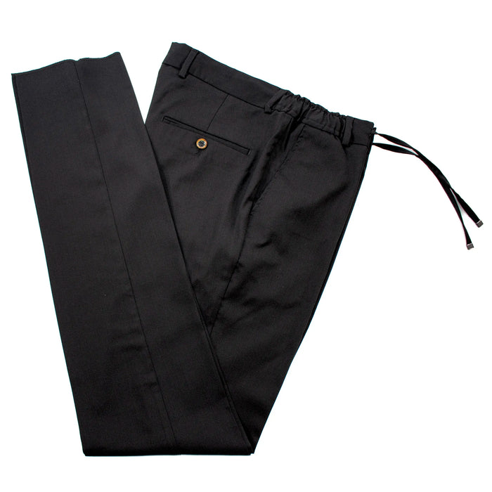 Black 3-Piece Tailored-Fit Cotton-Blend Suit
