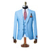 Ezekial | Blue Solid 3-Piece Tailored-Fit Suit