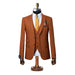 Ezekial | Brown Solid 3-Piece Tailored-Fit Suit