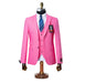Ezekial | Pink Solid 3-Piece Tailored-Fit Suit