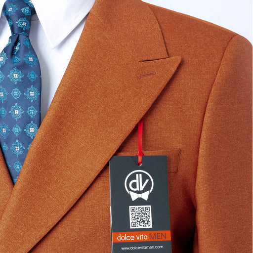 Dutch | Brown Double-Breasted 2-Piece Tailored-Fit Suit