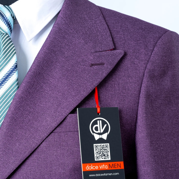 Dutch | Eggplant Double-Breasted 2-Piece Tailored-Fit Suit