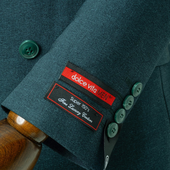 Dutch | Forest Green Double-Breasted 2-Piece Tailored-Fit Suit