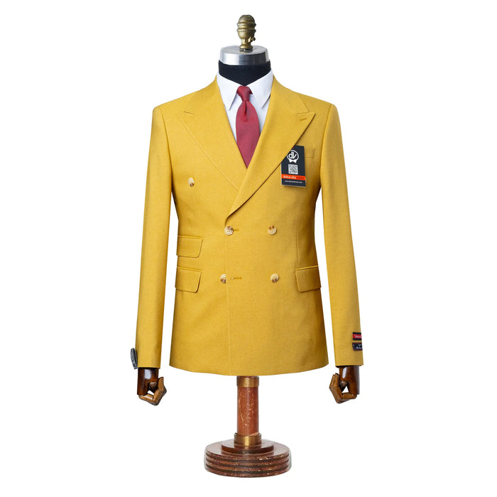 Dutch | Gold Double-Breasted 2-Piece Tailored-Fit Suit