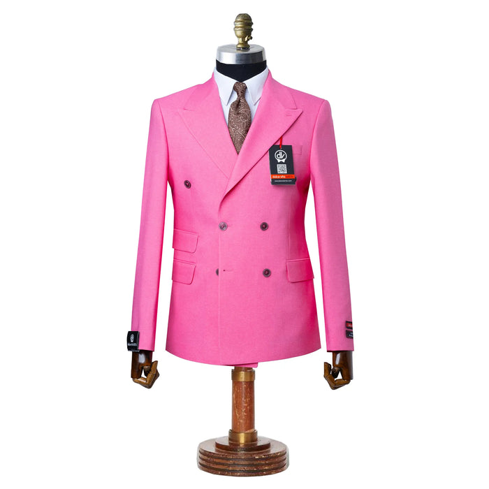 Dutch | Pink Double-Breasted 2-Piece Tailored-Fit Suit