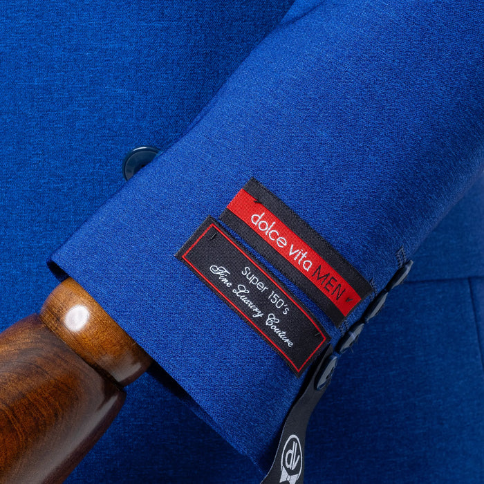 Dutch | Royal Blue Double-Breasted 2-Piece Tailored-Fit Suit