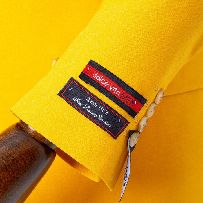 Dutch | Mustard Double-Breasted 2-Piece Tailored-Fit Suit