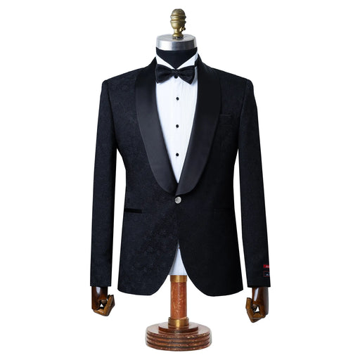 Carlo | Black Satin 2-Piece Tailored-Fit Tuxedo