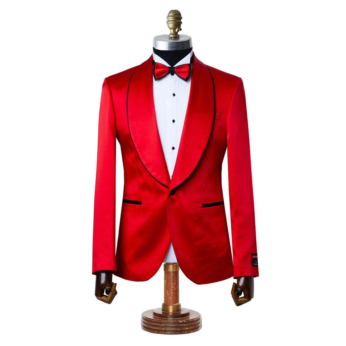 Laurent | Red Tailored-Fit Tuxedo Jacket — dolce vita MEN