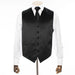 Black Vest with Matching Necktie and Hanky