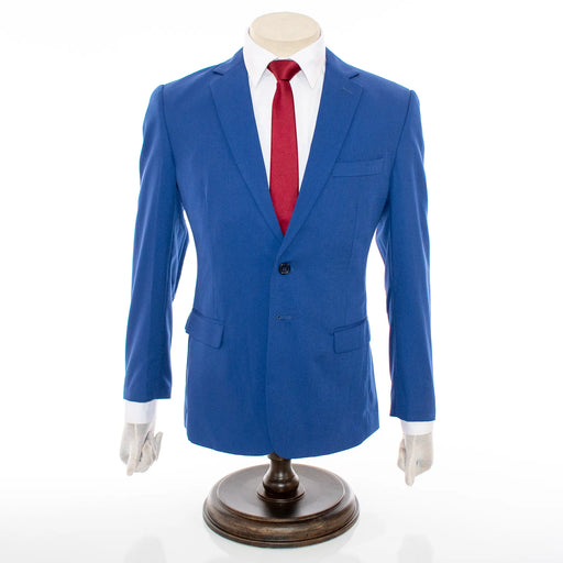 Men's Solid Blue 2-Piece Slim-Fit Suit