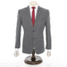 Men's Solid Charcoal Gray 2-Piece Slim-Fit Suit