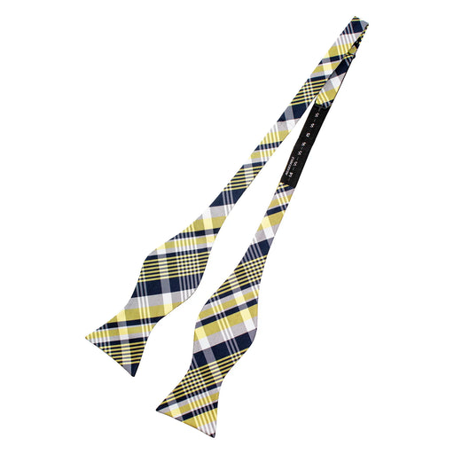 Self-Tie Plaid Satin Bow-Tie