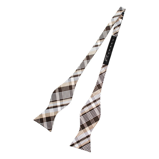 Self-Tie Plaid Satin Bow-Tie