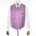 Lilac Paisley Vest with Matching Necktie and Hanky