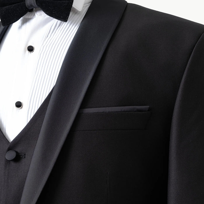 Black 3-Piece Tailored-Fit Tuxedo