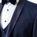 Navy Blue Birdseye 3-Piece Tailored-Fit Tuxedo