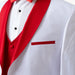 White Birdseye Red Satin 3-Piece Tailored-Fit Tuxedo