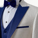 White and Royal Blue Boucle 3-Piece Tailored-Fit Tuxedo