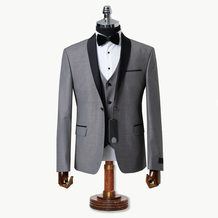 Gray 3-Piece Tailored-Fit Tuxedo