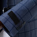 Royal Blue Windowpane 3-Piece Tailored-Fit Suit