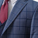 Royal Blue Windowpane 3-Piece Tailored-Fit Suit