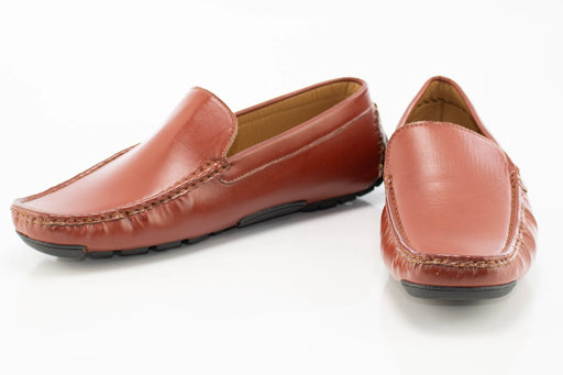 Tan Leather Driver Loafers