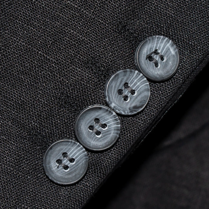 Black 2-Piece Slim-Fit Linen Suit