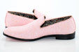 Light Pink Glitter Smoking Loafer