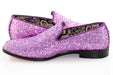 Purple Glitter Smoking Loafer
