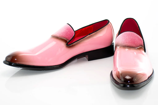 Pink Patent Leather and Velvet Loafer