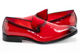 Red Patent Leather and Velvet Loafer