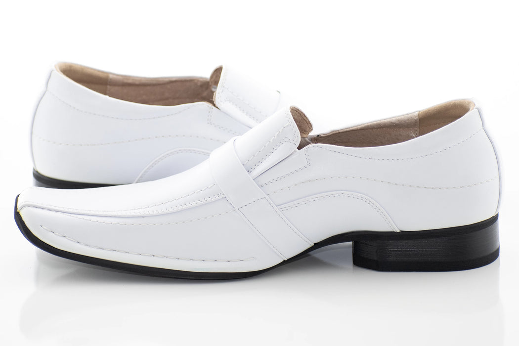 Snow White Square-Toed Slip-On Loafer