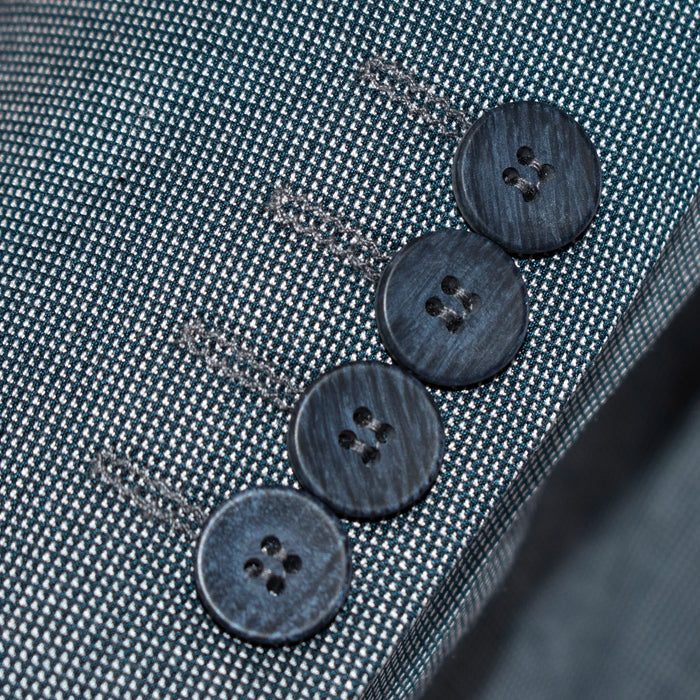 Gray Birdseye 3-Piece Tailored-Fit Suit