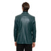 Men's Hunter Green Slim-Fit Leather Blazer Vegan Leather
