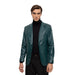 Men's Hunter Green Slim-Fit Leather Blazer Vegan Leather