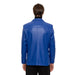 Men's Royal Blue Slim-Fit Leather Blazer Vegan Leather