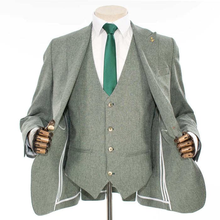 Xanadu Gray 3-Piece Tailored-Fit Suit