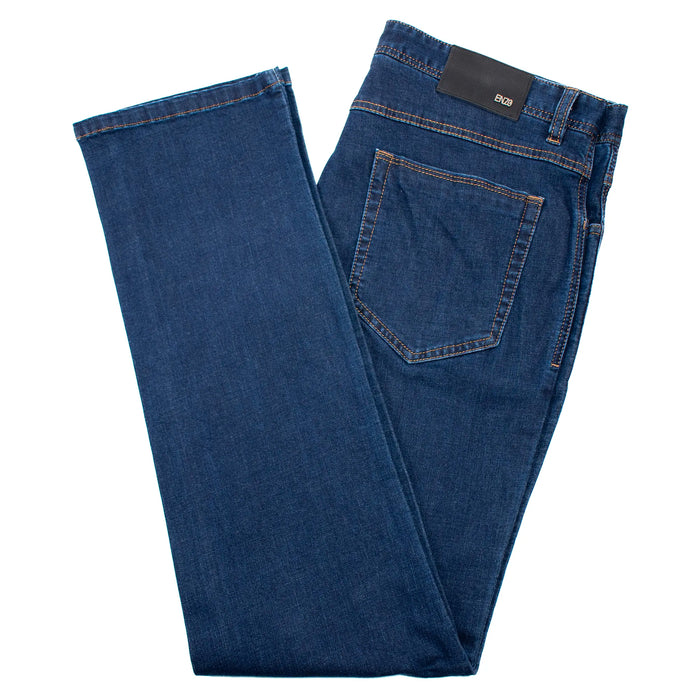 Blue Denim Tailored-Fit Pants
