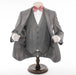 Men's Gray 3-Piece Tailored-Fit Tuxedo