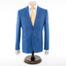 Men's Blue Pinstripe Slim-Fit Suit With Notch Lapels