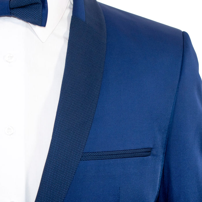 French Blue Solid 2-Piece Slim-Fit Tuxedo
