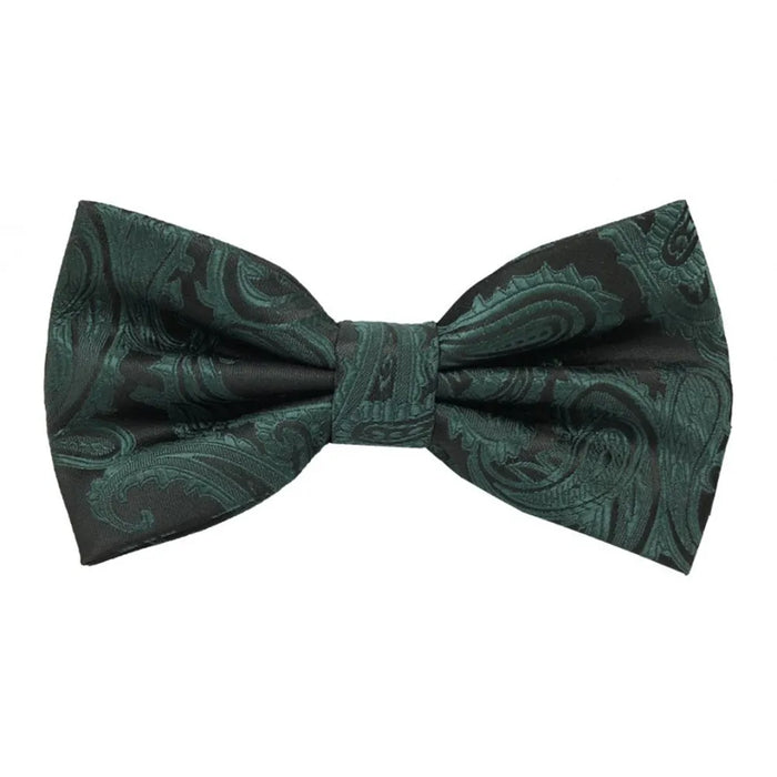 Paisley Pre-Tie Bow Tie with Matching Handkerchief