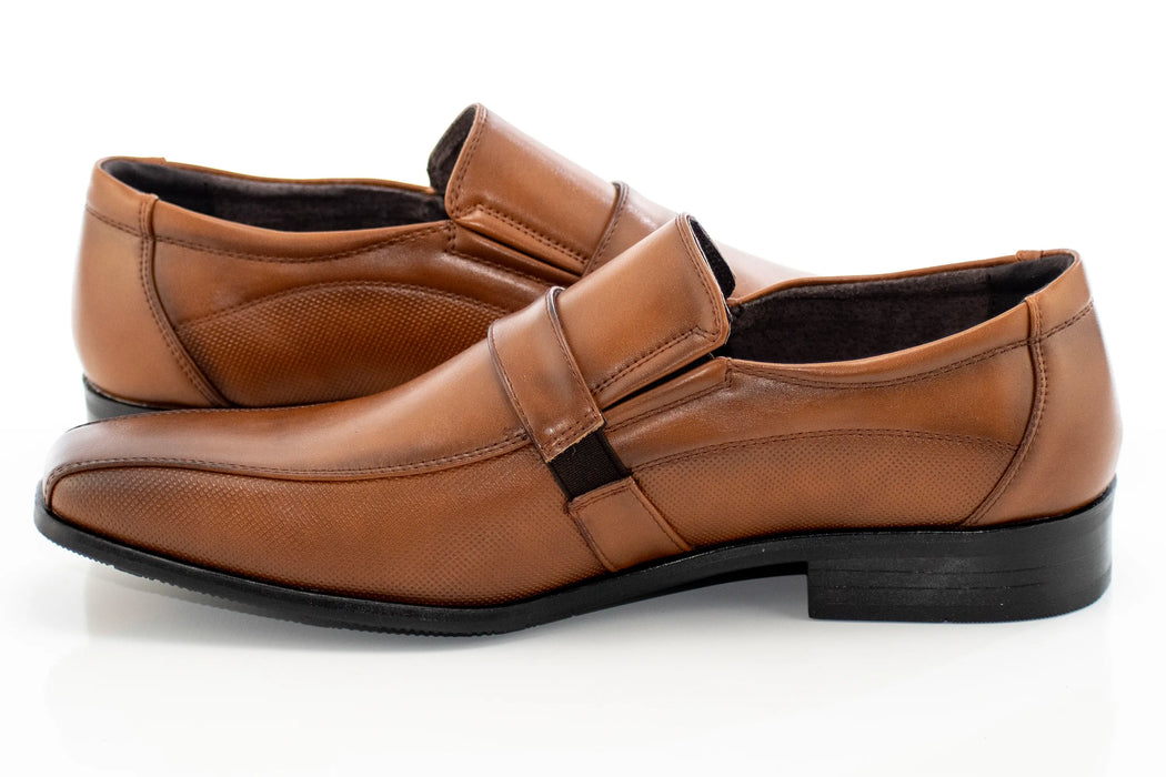 Cognac Grained Loafer with Band